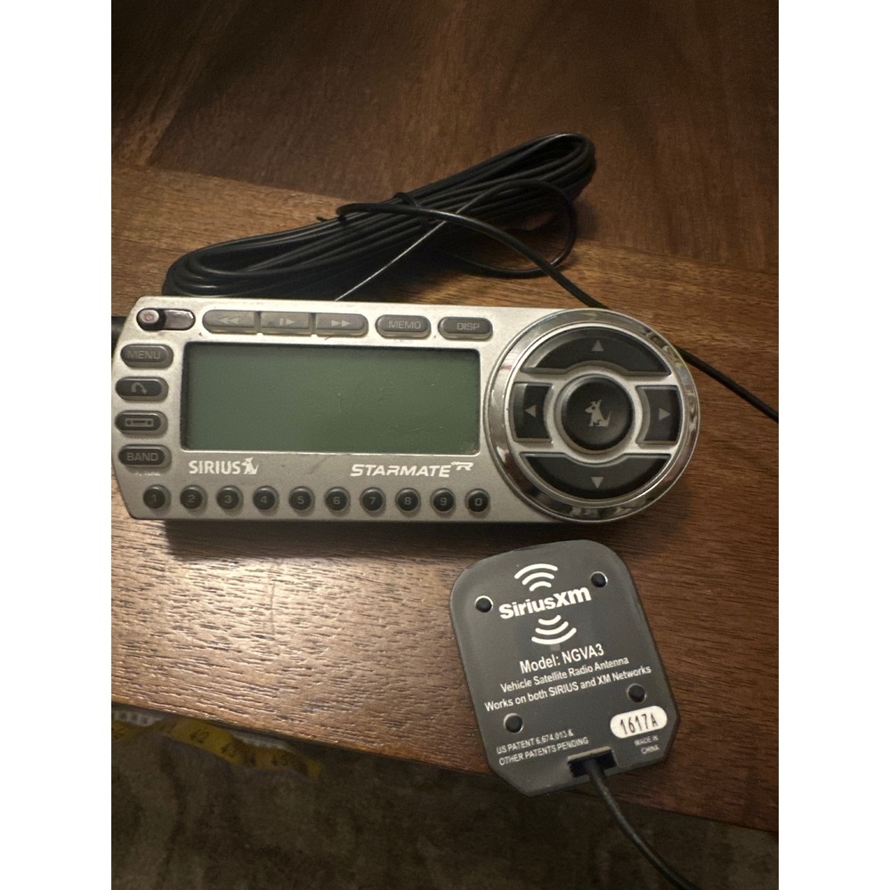 Sirius Starmate ST2 Satellite Radio Receiver & SiriusXM NGVA3 Antenna Untested